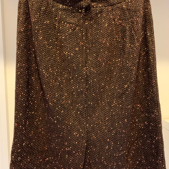 Brown speckled woolen skirt - Picture 3 of 3
